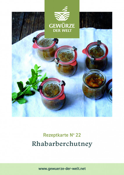Rezeptkarte N°22 Rhabarberchutney