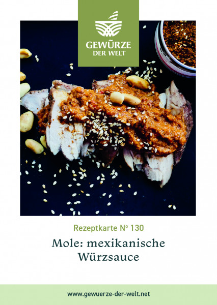 Rezeptkarte N°130 Mole –Mexikanische Würzsauce