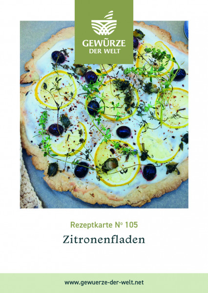 Rezeptkarte N°105 Zitronenfladen