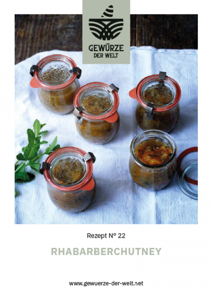 Rezeptkarte N°22 Rhabarberchutney