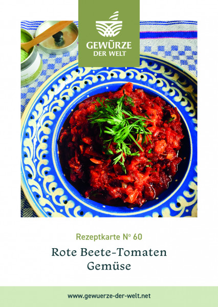 Rezeptkarte N°60 Rote Beete-Tomaten Gemüse