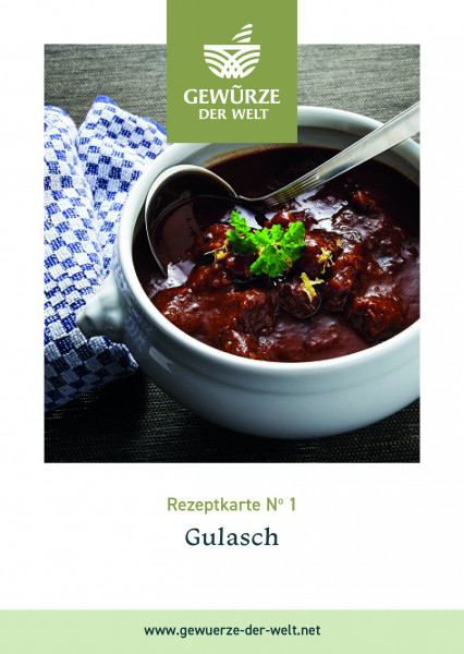 Rezeptkarte N°1 Gulasch