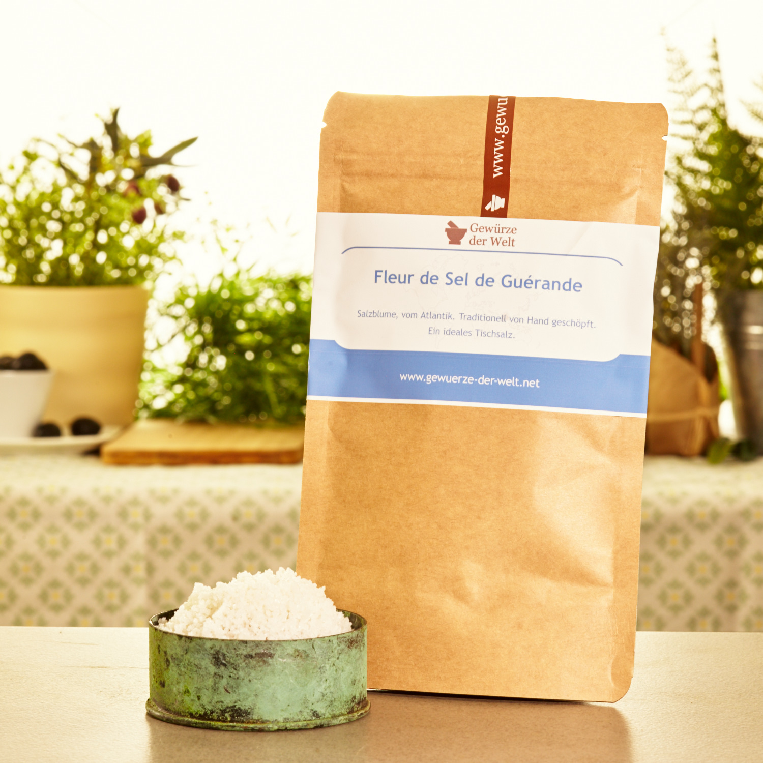 Fleur de Sel de Guérande Salze Gewürze Gewürze der Welt