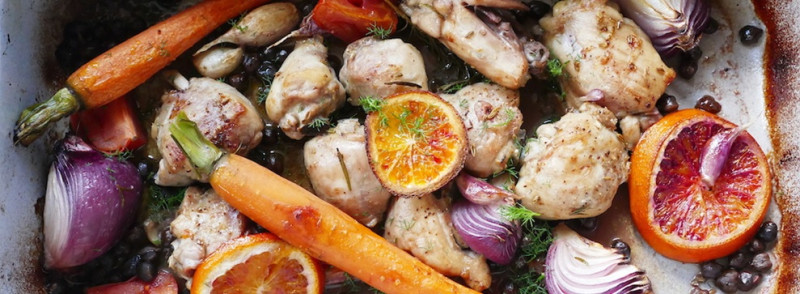 Hühnchen mit Ceci Neri