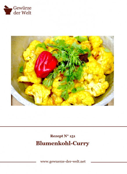 Rezeptkarte N°151 Blumenkohl-Curry